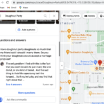 Google testing questions and answers in the Google Maps interface