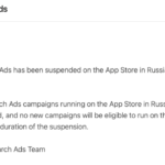 Platforms that have suspended ads in Russia