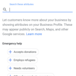 Google Business Profiles new emergency help attributes for Ukraine support